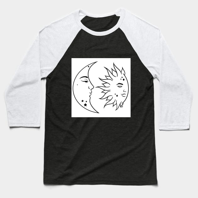 Sun & Moon - Rising Baseball T-Shirt by MayGreenAbgrall